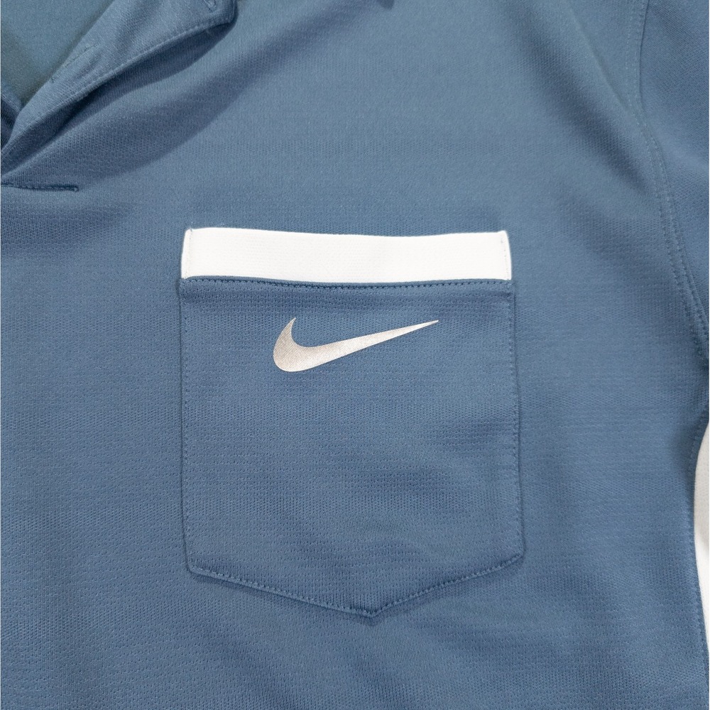 Nike Golf Polo Shirt Men M Blue Performance Sport Activewear Athleisure Gorpcore - Picture 4 of 11